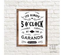 Personalized Always 5 O'clock Poster - Printable 20x30 Poster